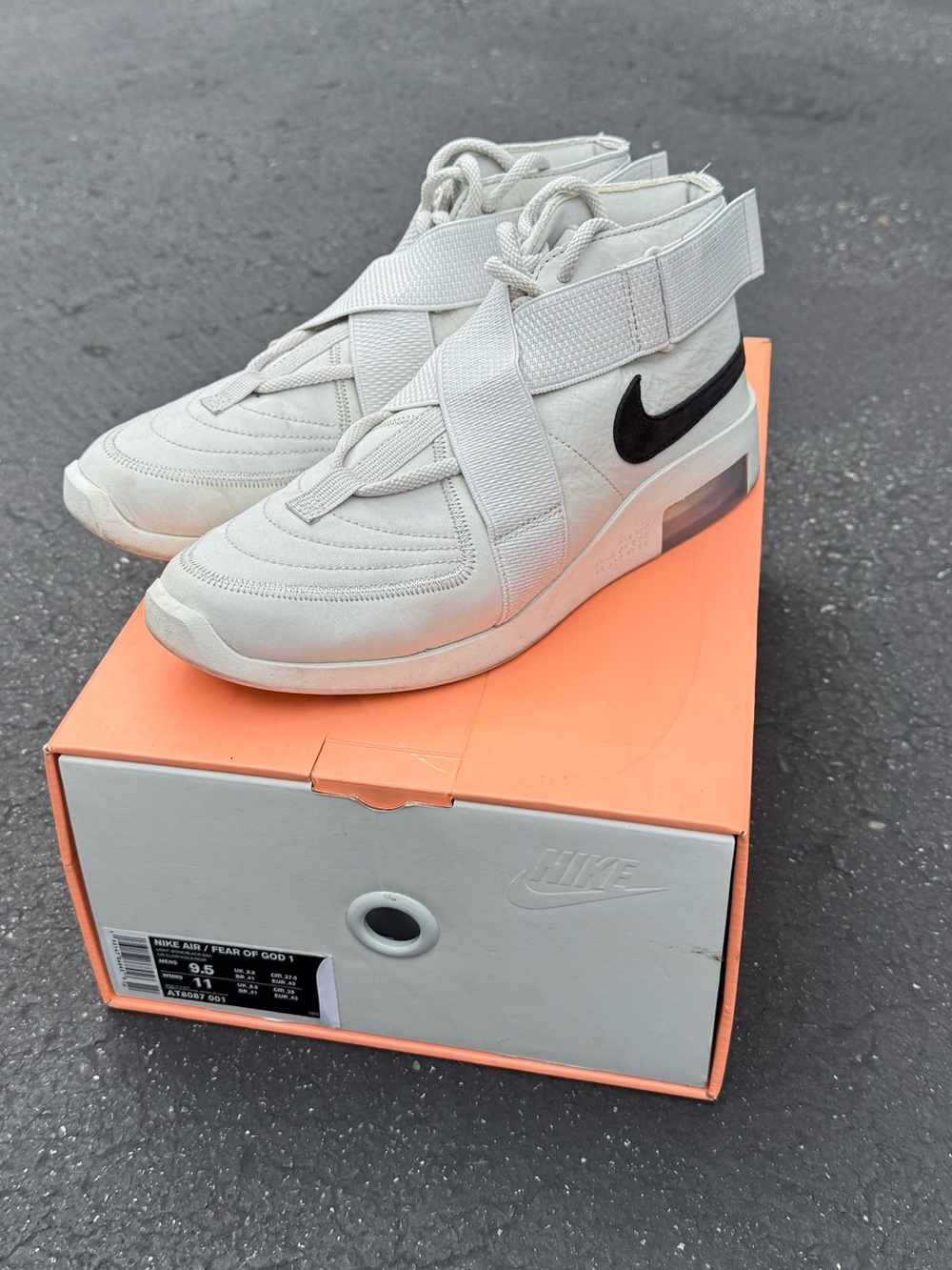 Nike Air Fear of God 1 Raid Light Bone Men’s Size 9.5 w/ Original Box